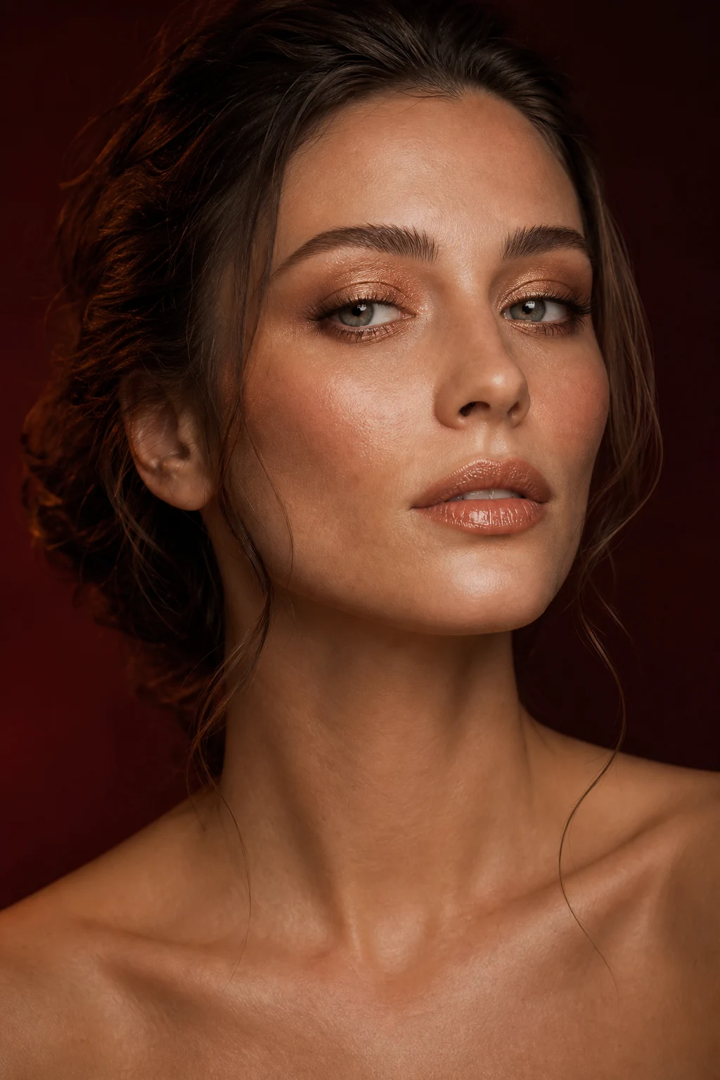 Bronze Goddess makeup direction